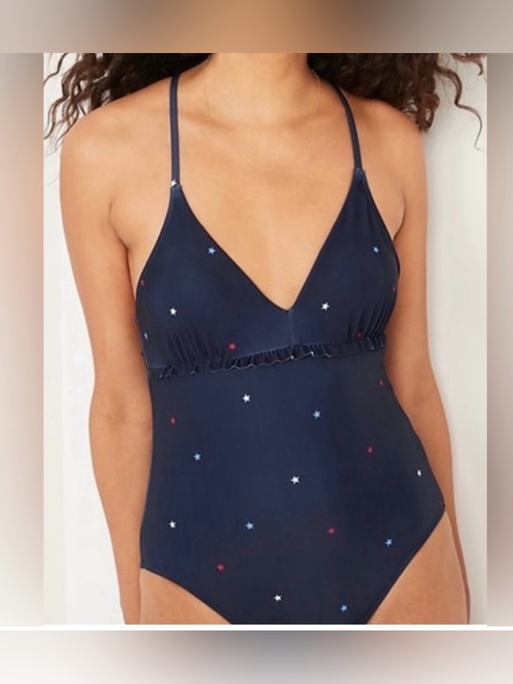 Old Navy Navy One-Piece Swimsuit with Star Print